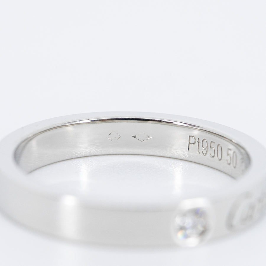 แหวน Cartier C de Cartier Band with Diamond Platinum950 Size 50# (Used) #vrcarim 6979