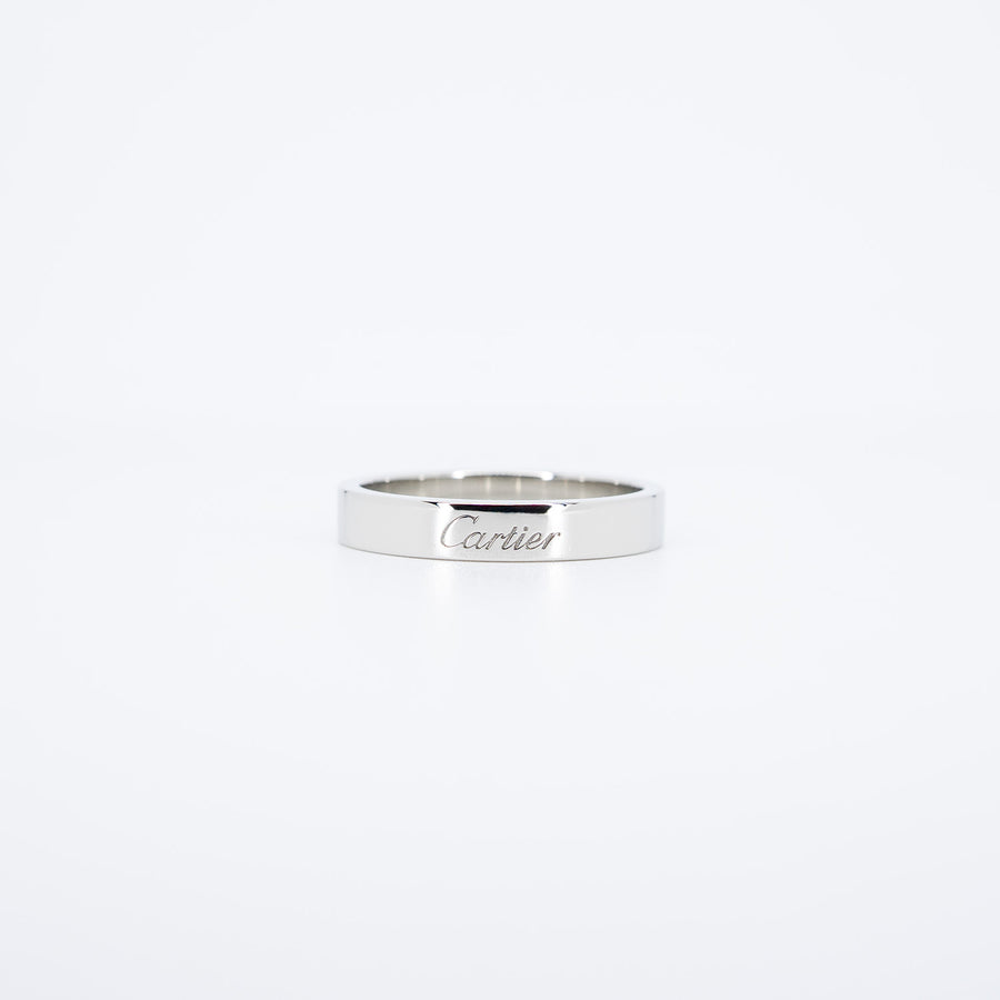 แหวน Cartier C de Cartier Band 4mm Platinum950 Size 60# (Used) #vrcarim 6978