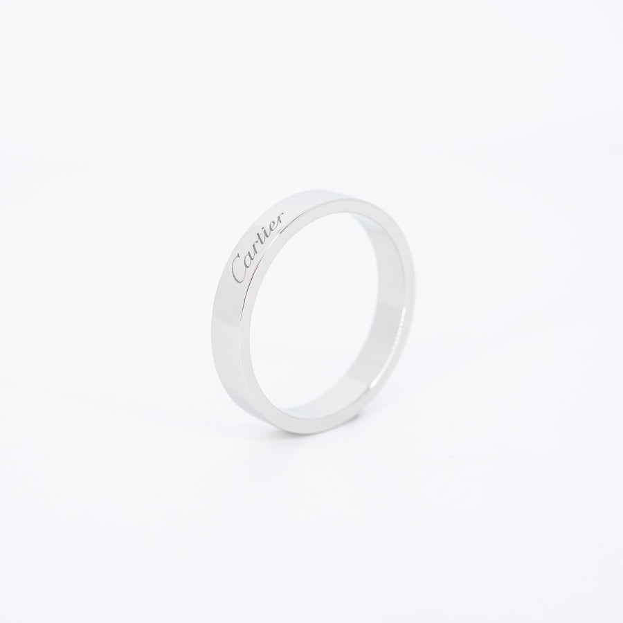 แหวน Cartier C de Cartier Band 4mm Platinum950 Size 60# (Used) #vrcarim 6978