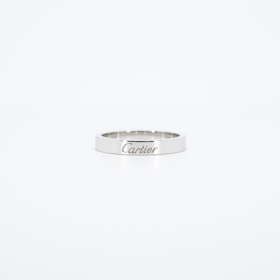 แหวน Cartier C de Cartier Band Platinum950 Size 54# (Used) #vrcarim 6980