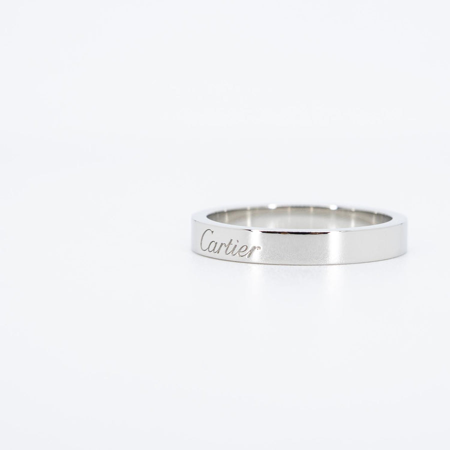 แหวน Cartier C de Cartier Band Platinum950 Size 54# (Used) #vrcarim 6980
