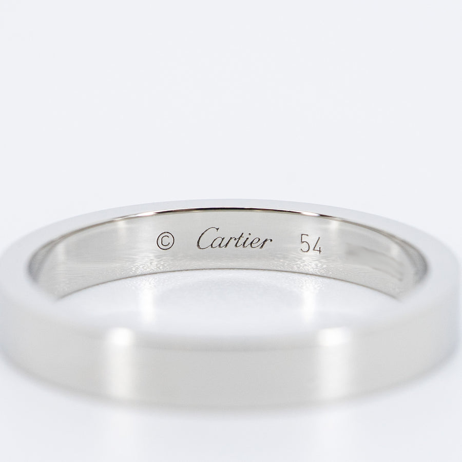 แหวน Cartier C de Cartier Band Platinum950 Size 54# (Used) #vrcarim 6980