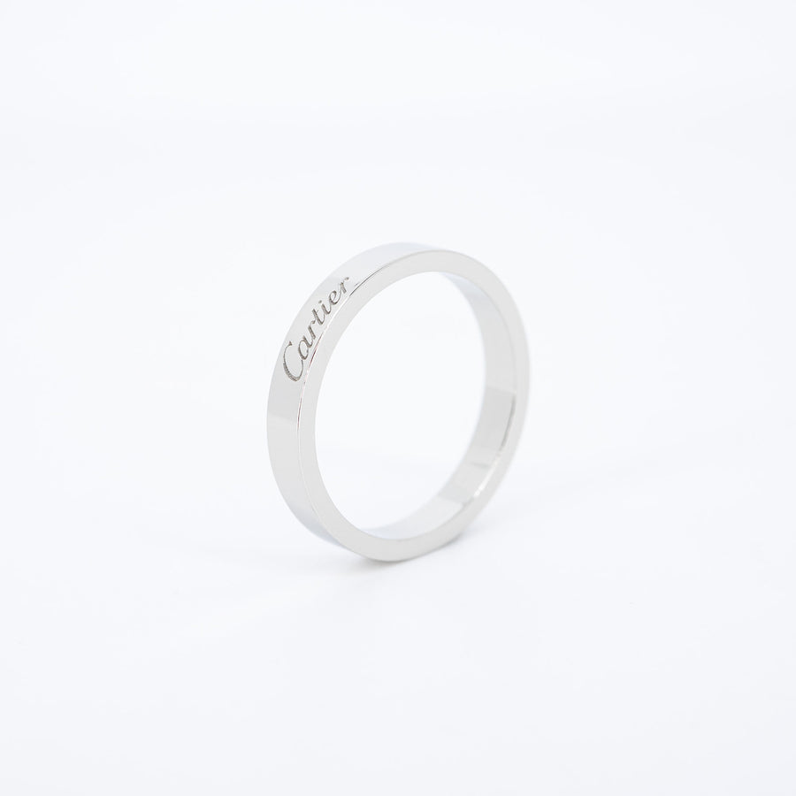 แหวน Cartier C de Cartier Band Platinum950 Size 54# (Used) #vrcarim 6980
