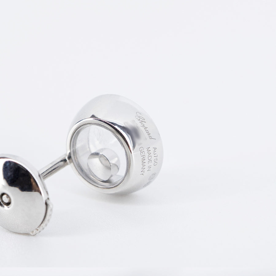 ต่างหู Chopard Happy Diamonds Icons Earrings 18K White Gold (Used) #vrcho 0840