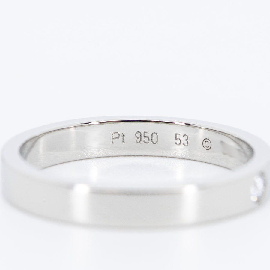 แหวน Cartier C de Cartier Band with Diamond Platinum950 Size 53# (Used) #vrcarim 6975