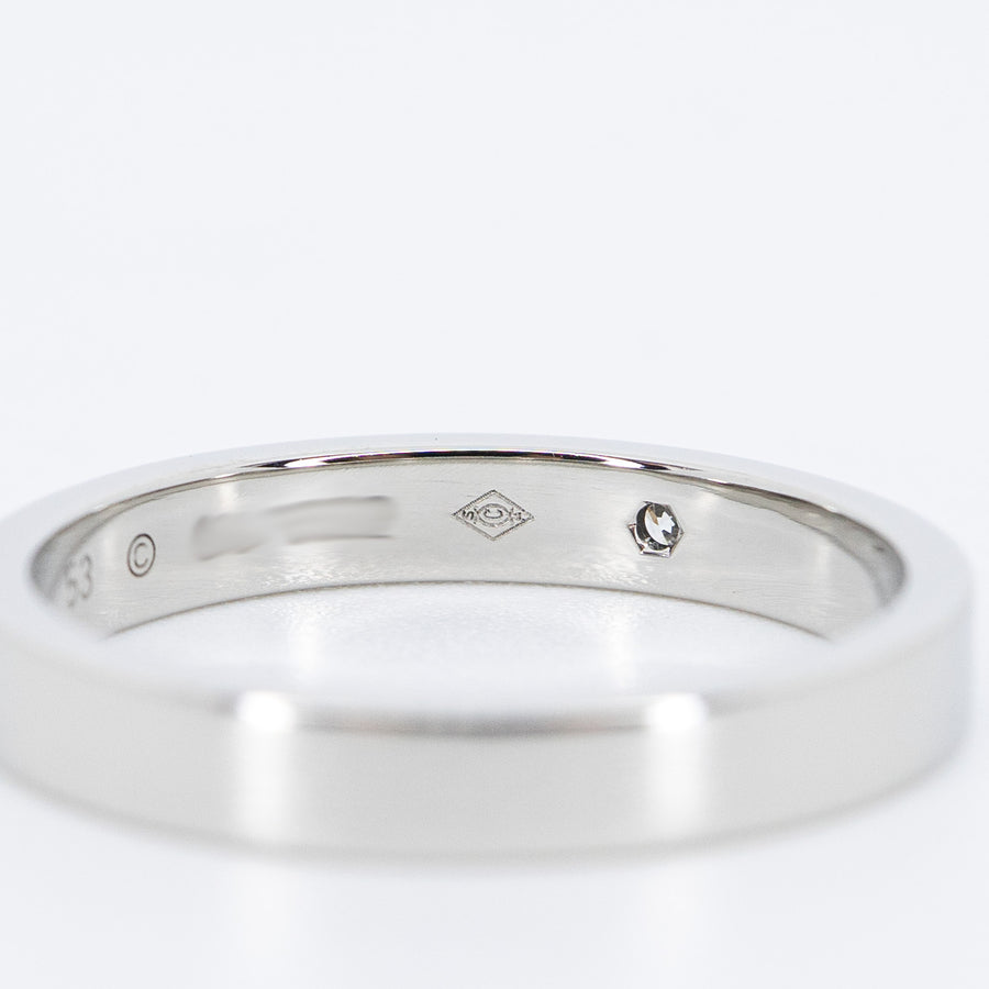 แหวน Cartier C de Cartier Band with Diamond Platinum950 Size 53# (Used) #vrcarim 6975