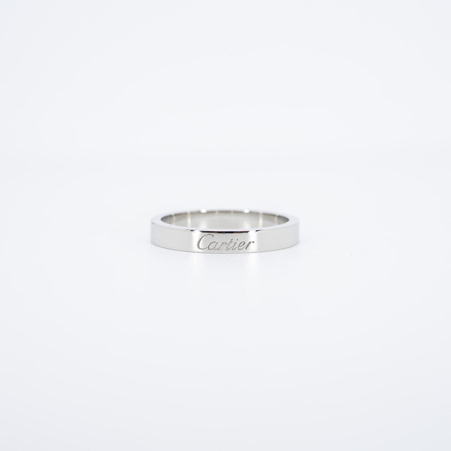 แหวน Cartier C de Cartier Band Platinum950 Size 55# (Used) #vrcarim 6976