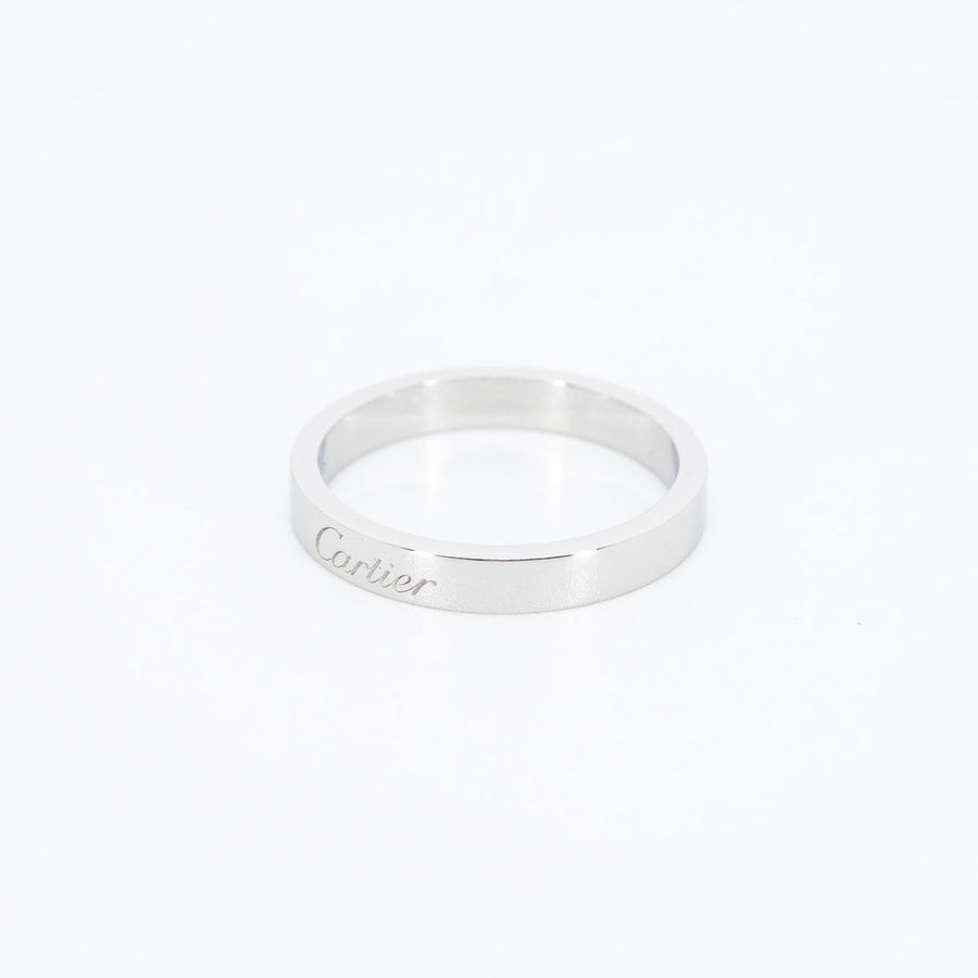 แหวน Cartier C de Cartier Band Platinum950 Size 55# (Used) #vrcarim 6976