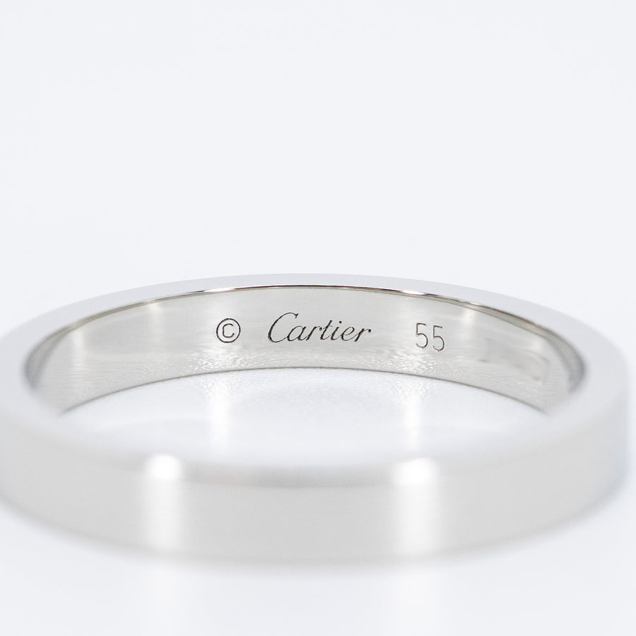 แหวน Cartier C de Cartier Band Platinum950 Size 55# (Used) #vrcarim 6976