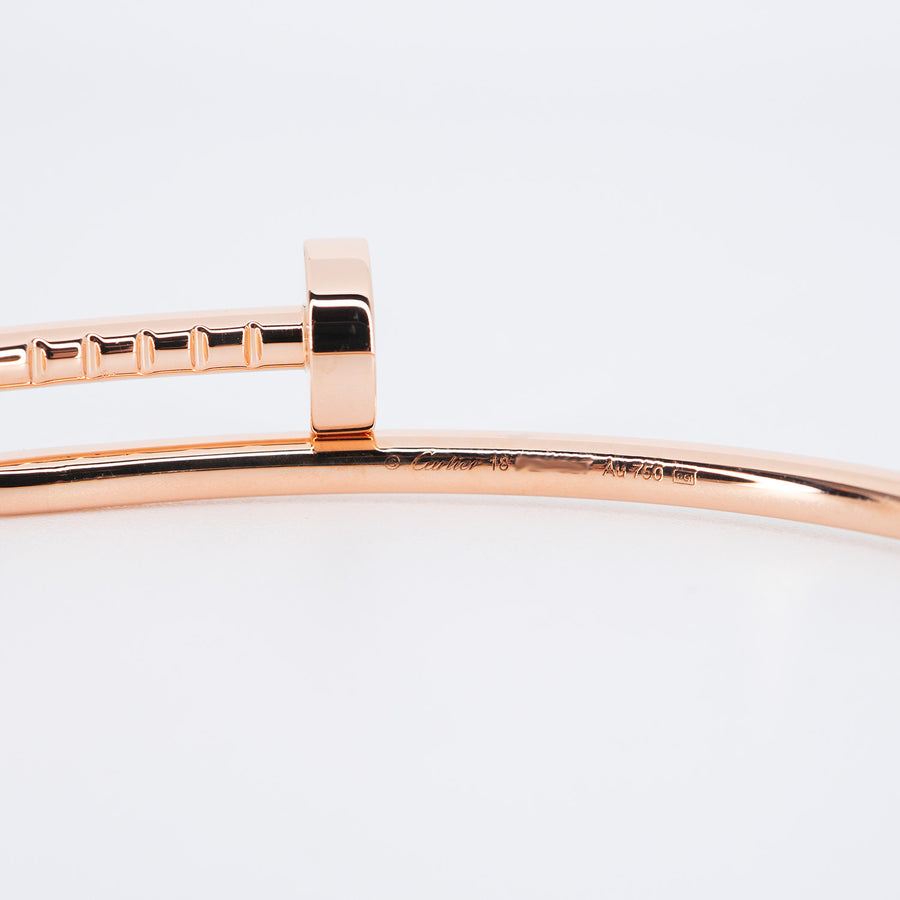 กำไล Cartier Juste Un Clou Bracelet SM 18K Rose Gold Size 18# (Used) #vrcab 7026