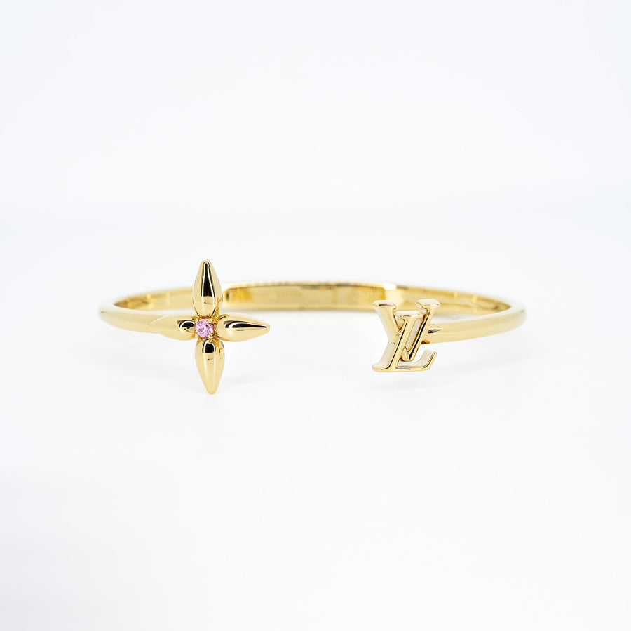 กำไล Louis Vuitton Louisette Signature Bracelet Gold Plated Size M# (Used) #vrlo 0849