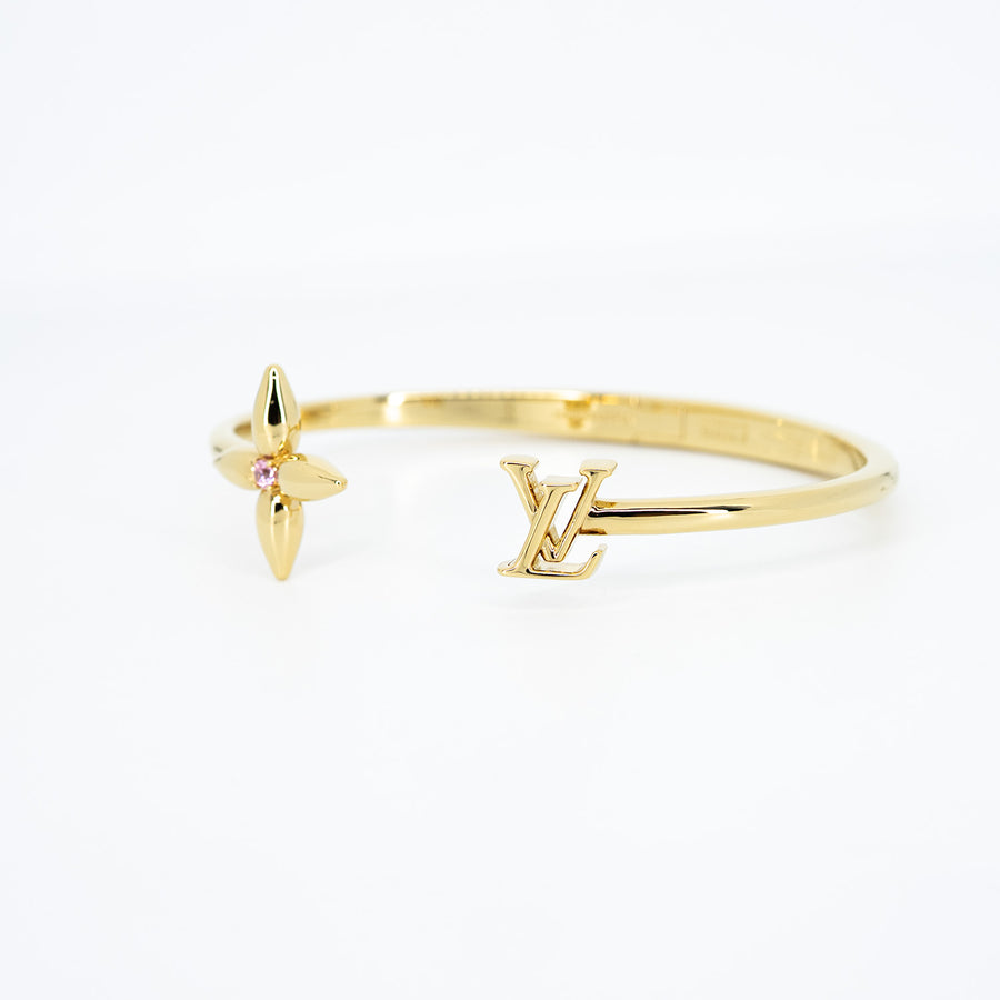 กำไล Louis Vuitton Louisette Signature Bracelet Gold Plated Size M# (Used) #vrlo 0849