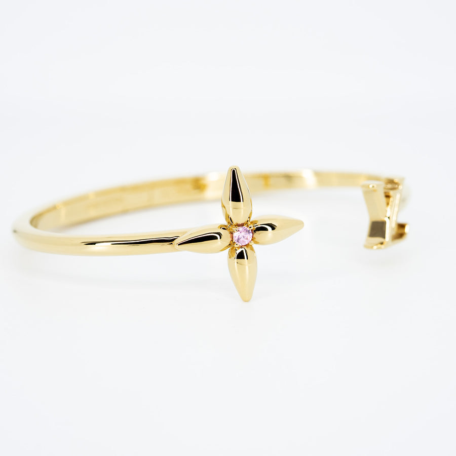 กำไล Louis Vuitton Louisette Signature Bracelet Gold Plated Size M# (Used) #vrlo 0849