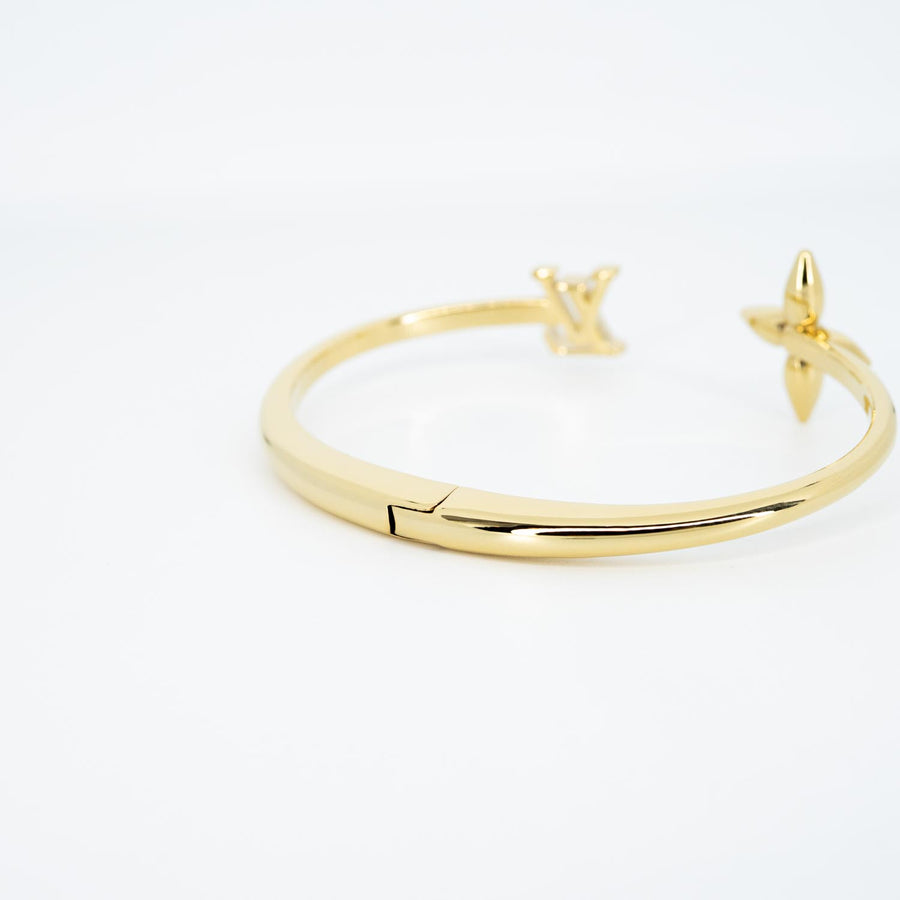 กำไล Louis Vuitton Louisette Signature Bracelet Gold Plated Size M# (Used) #vrlo 0849
