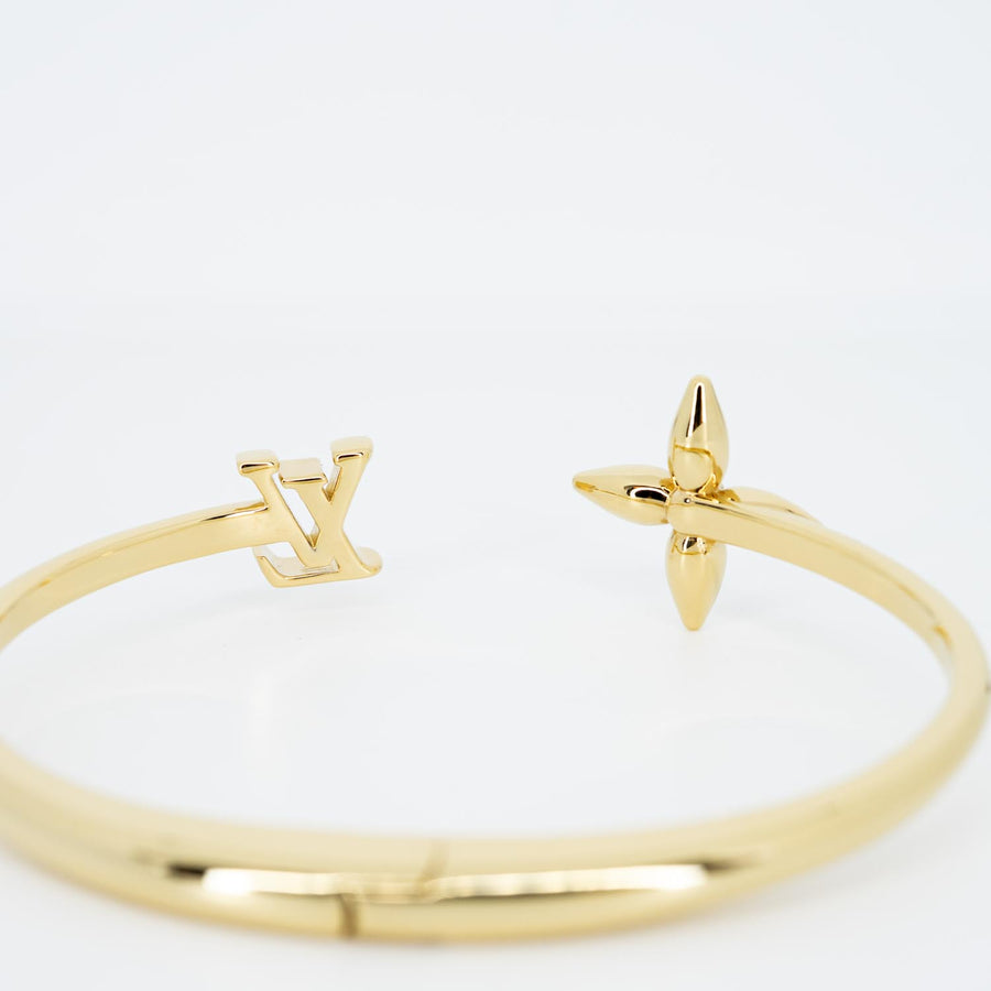 กำไล Louis Vuitton Louisette Signature Bracelet Gold Plated Size M# (Used) #vrlo 0849