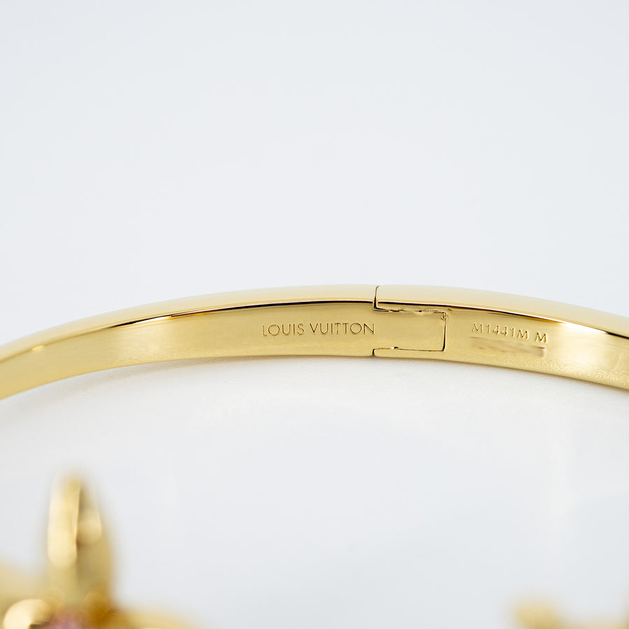 กำไล Louis Vuitton Louisette Signature Bracelet Gold Plated Size M# (Used) #vrlo 0849