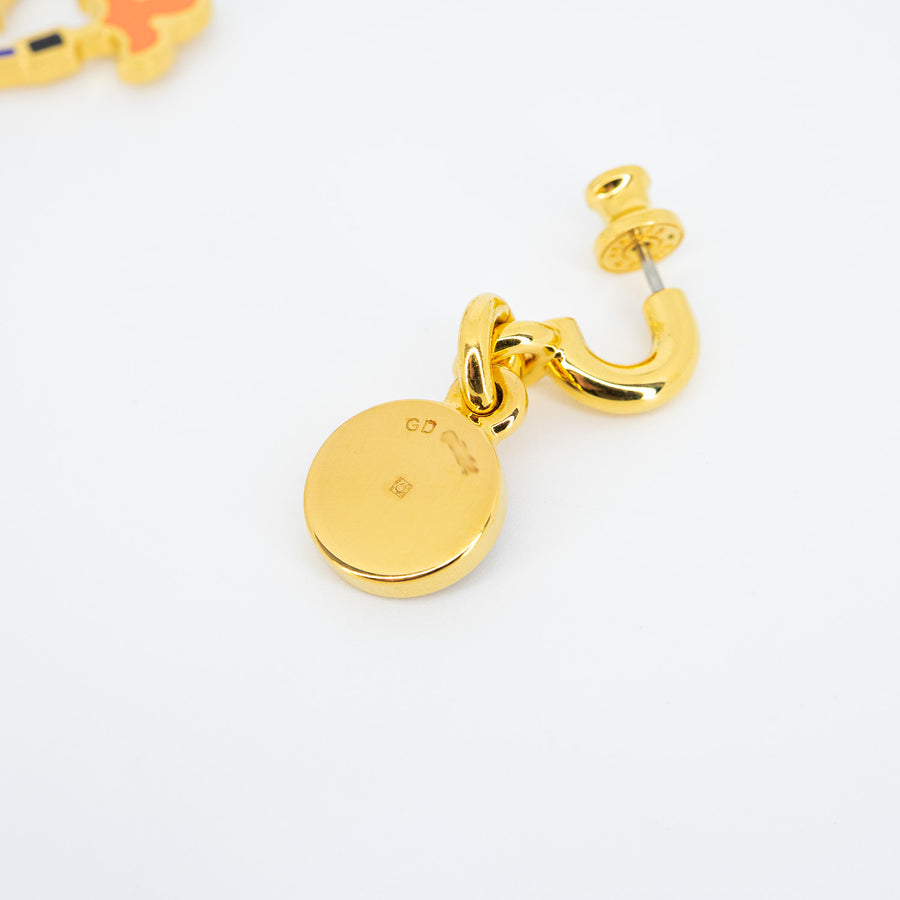 ต่างหู Hermes Artificier Earrings Glod Plated (Used) #vrhe 0862