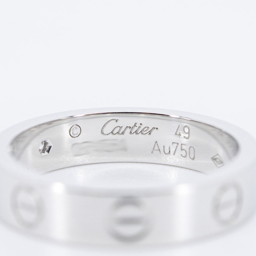 แหวน Cartier Love band 1Diamond 18K White Gold Size 49# (Used) #vrcar 7044