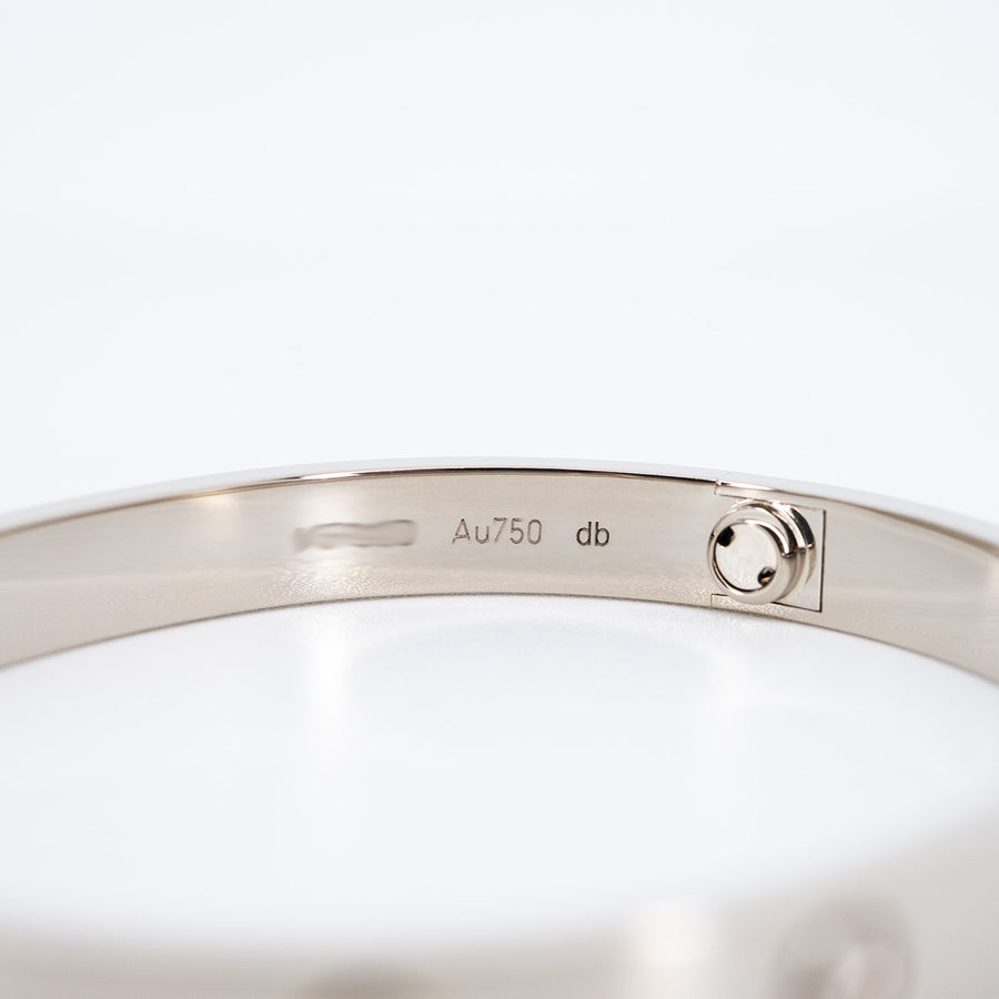 นาฬิกา Cartier Love Bracelet 18K White Gold Size 17# (Used) #vrca 0852