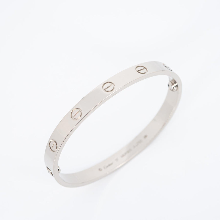 นาฬิกา Cartier Love Bracelet 18K White Gold Size 17# (Used) #vrca 0852