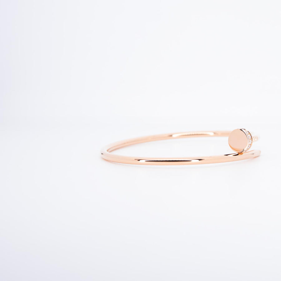 **hold k.b**กำไล Cartier Juste Un Clou Bracelet SM with Diamonds 18K Rose Gold Size 16# (Used) #vrcab 7047