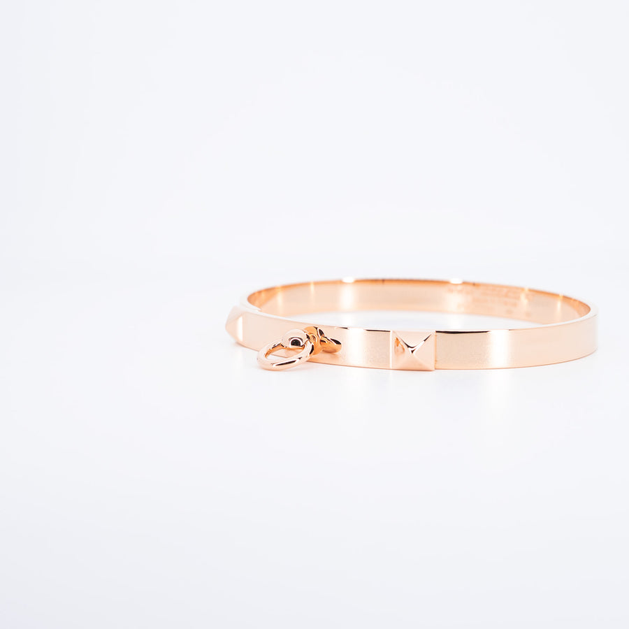 กำไล Hermes Collier de Chien Bracelet, Small Model 18K Rose Gold Size ST(16cm.)# (Used) #vrhe 0854