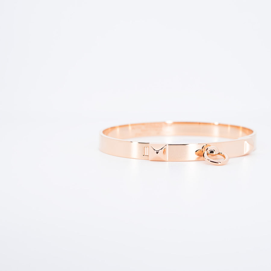 กำไล Hermes Collier de Chien Bracelet, Small Model 18K Rose Gold Size ST(16cm.)# (Used) #vrhe 0854