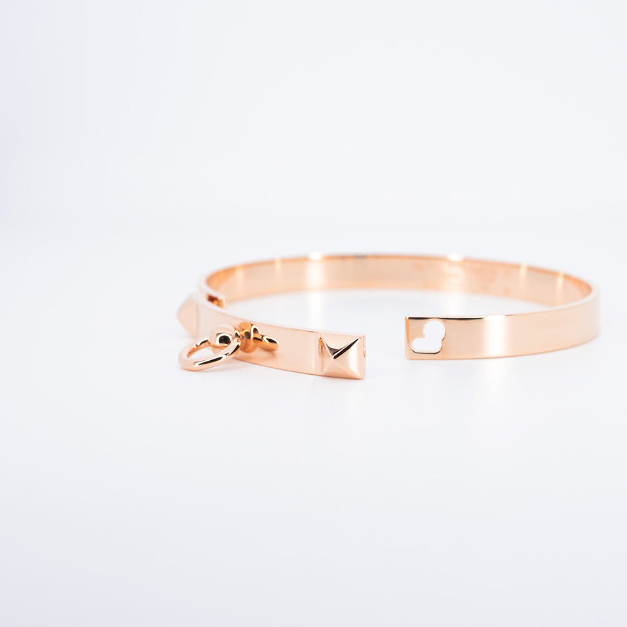 กำไล Hermes Collier de Chien Bracelet, Small Model 18K Rose Gold Size ST(16cm.)# (Used) #vrhe 0854