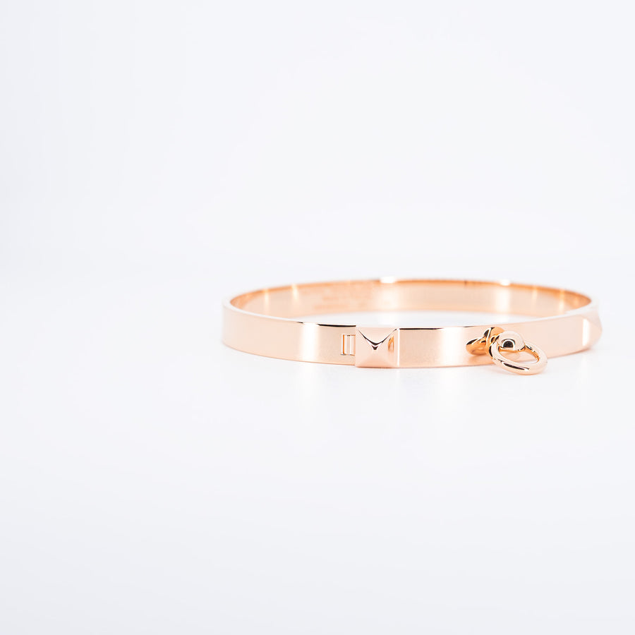 กำไล Hermes Collier de Chien Bracelet, Small Model 18K Rose Gold Size LG(17cm.)# (Used) #vrhe 0853