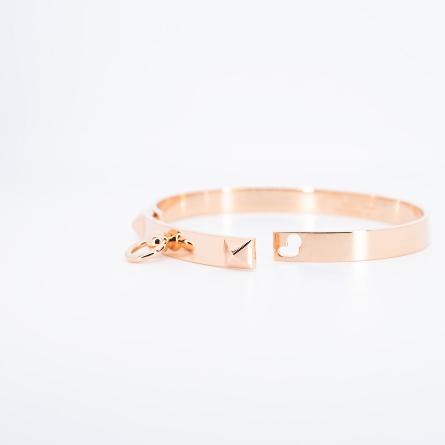กำไล Hermes Collier de Chien Bracelet, Small Model 18K Rose Gold Size LG(17cm.)# (Used) #vrhe 0853