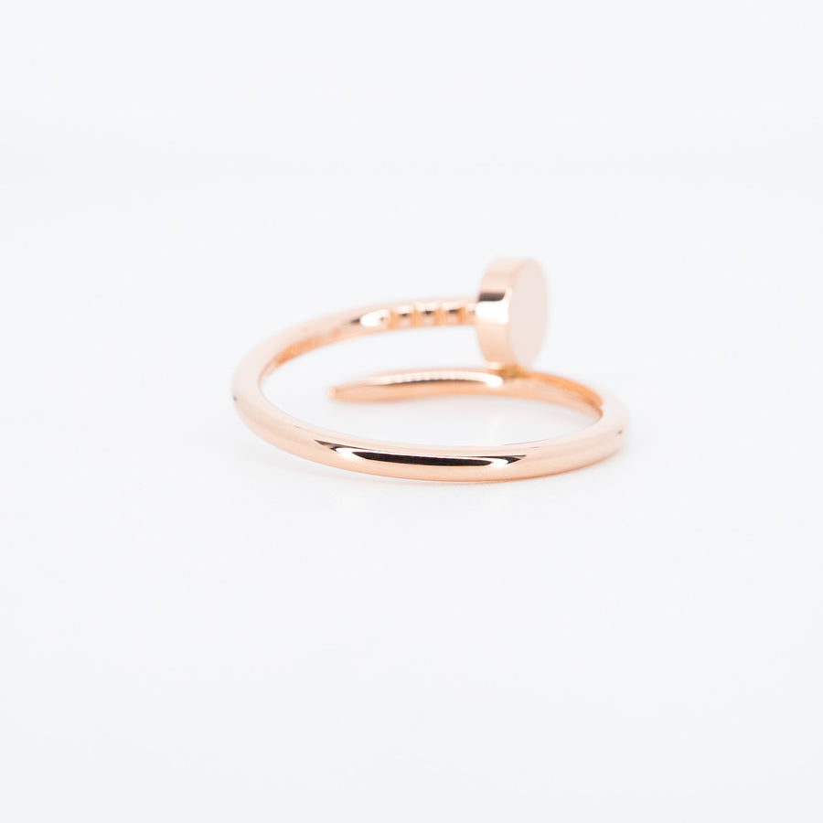 **Hold K.kukkik**แหวน Cartier Juste Un Clou ring SM 18K Rose Gold Size 51# (Used) #vrcar 7050