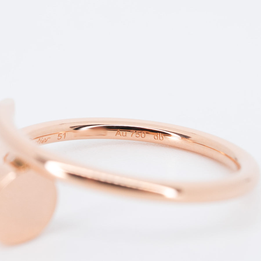 **Hold K.kukkik**แหวน Cartier Juste Un Clou ring SM 18K Rose Gold Size 51# (Used) #vrcar 7050