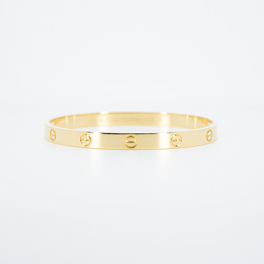 กำไล Cartier Love Bracelet 18K Yellow Gold Size 19# (Used) #vrcab 7053