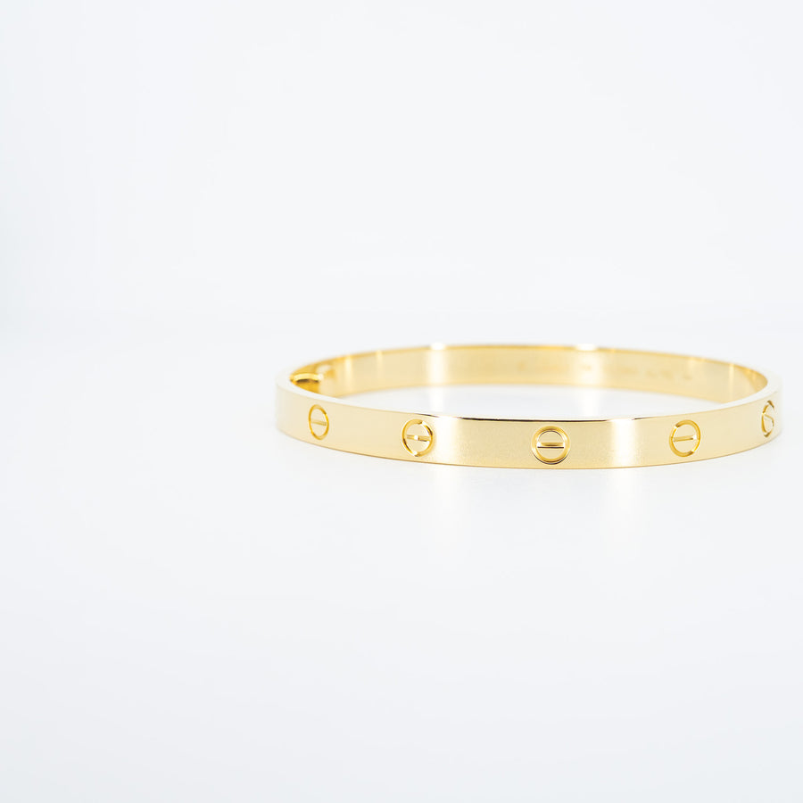 กำไล Cartier Love Bracelet 18K Yellow Gold Size 19# (Used) #vrcab 7053