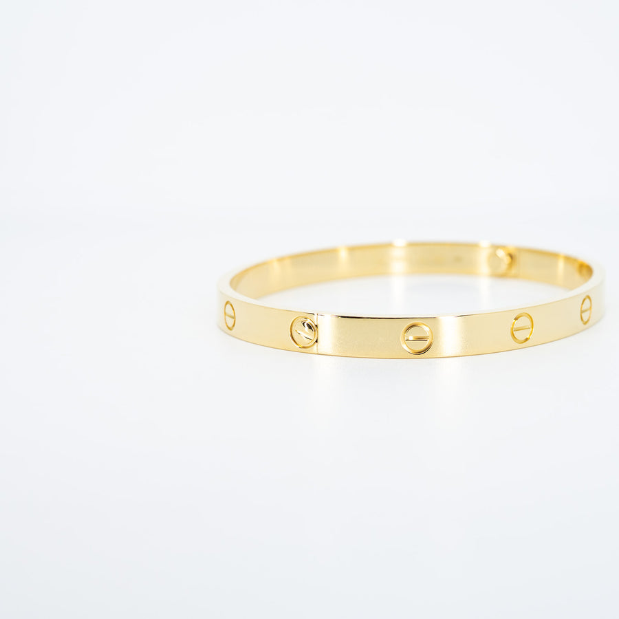 กำไล Cartier Love Bracelet 18K Yellow Gold Size 19# (Used) #vrcab 7053