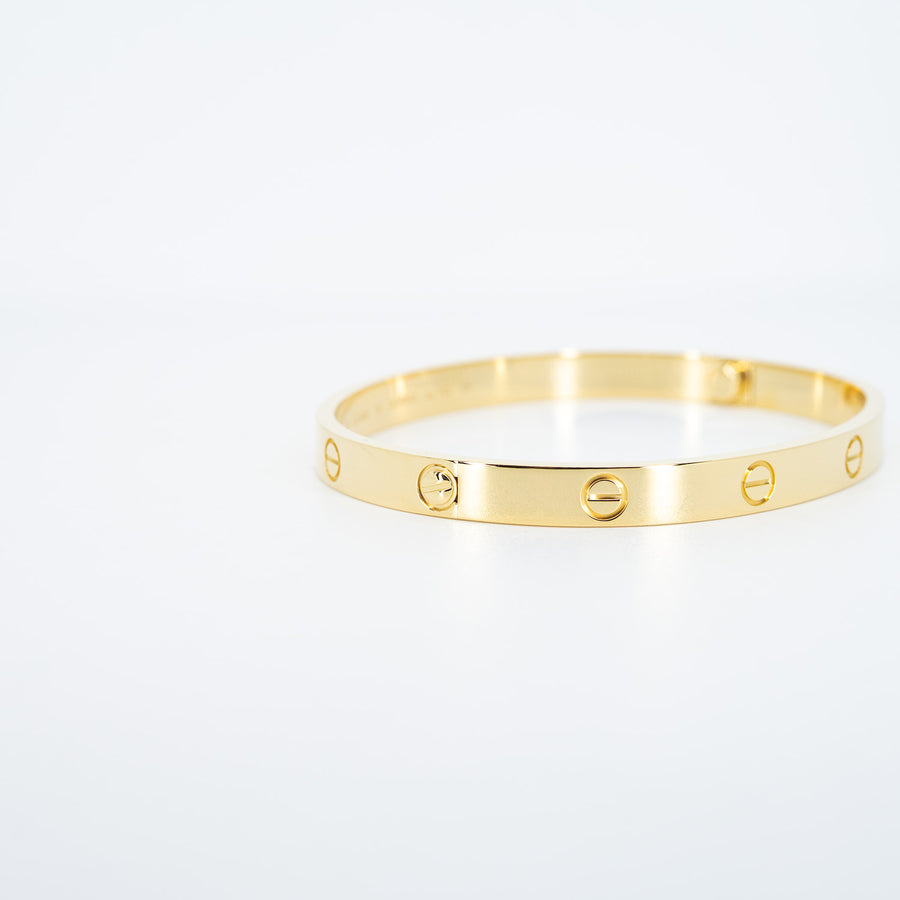 กำไล Cartier Love Bracelet 18K Yellow Gold Size 19# (Used) #vrcab 7053