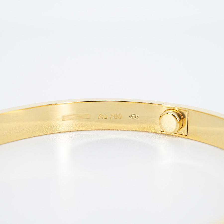 กำไล Cartier Love Bracelet 18K Yellow Gold Size 19# (Used) #vrcab 7053