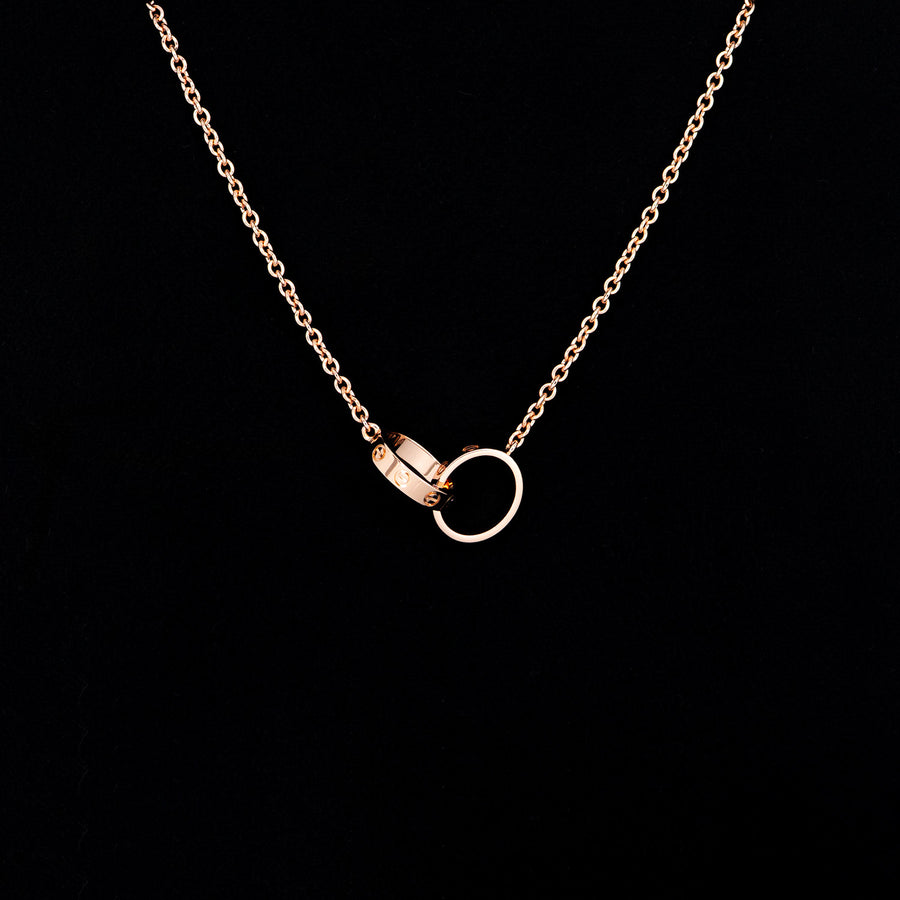 **Hokd k’🐣GrApHy🌸**สร้อยและจี้ Cartier Love Necklace (baby love) 18K Rose Gold Size 44cm.# (Used) #vrcanl 7062