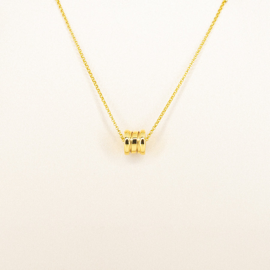 **hold k.b**สร้อยและจี้ Bvlgari B.zero1 necklace and pendant mini 18K Yellow Gold Size 39/42.5/46cm.# (Used) #vrbvnl 7066