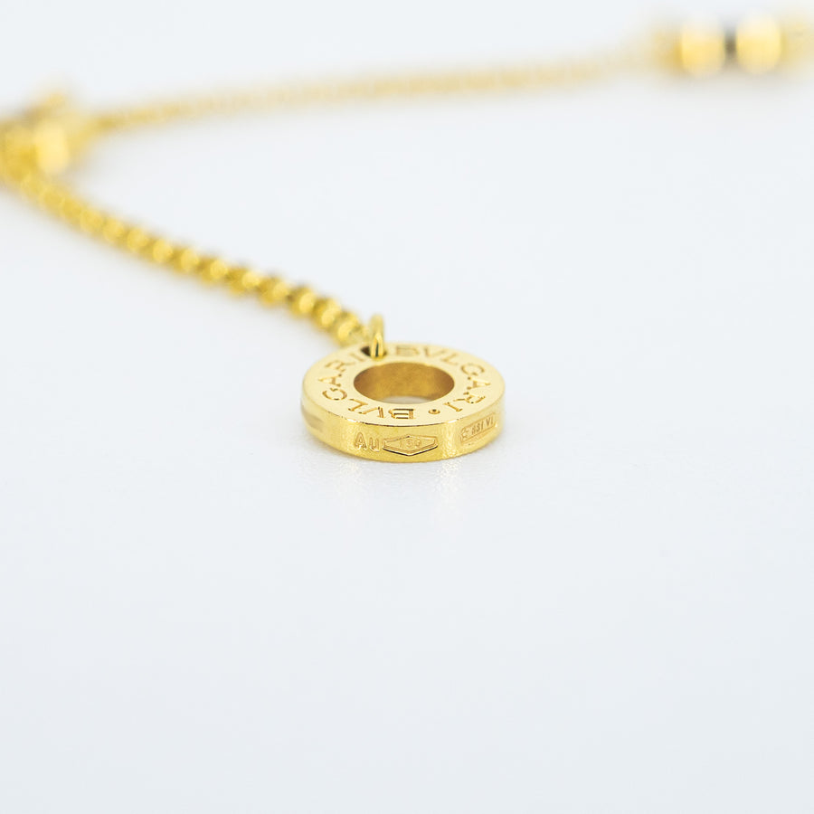**hold k.b**สร้อยและจี้ Bvlgari B.zero1 necklace and pendant mini 18K Yellow Gold Size 39/42.5/46cm.# (Used) #vrbvnl 7066
