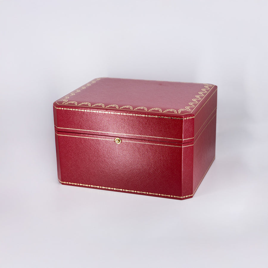 นาฬิกา Cartier Santos 100 watch, Medium model, automatic movement, steel, leather Stainless Steel Size M# (Used) #vrca 1037