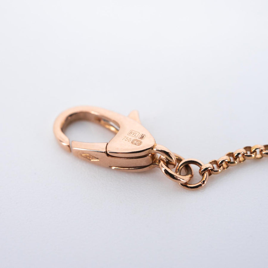 สร้อยและจี้ Bvlgari B.zero1 mini necklace with pavé diamonds 18K Rose Gold Size 39/41.5/44cm.# (Used) #vrbvnl 7089