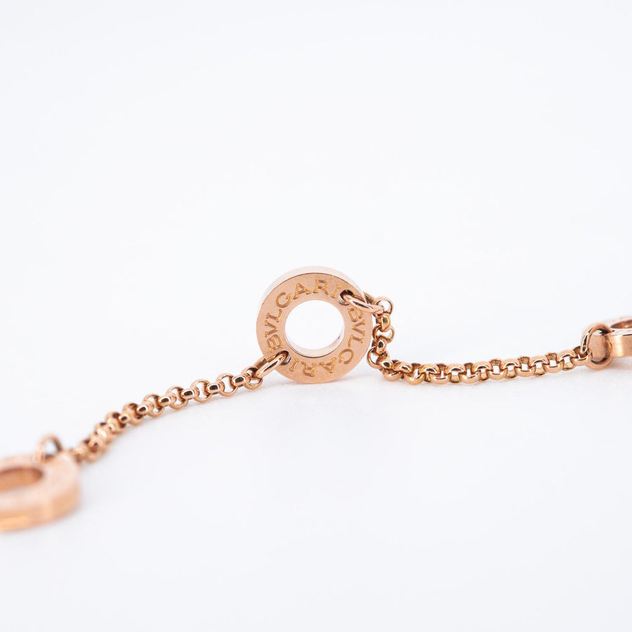 สร้อยและจี้ Bvlgari B.zero1 mini necklace with pavé diamonds 18K Rose Gold Size 39/41.5/44cm.# (Used) #vrbvnl 7089