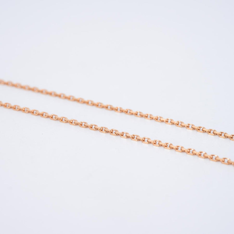 สร้อยและจี้ Van Cleef & Arpels Vintage Alhambra pendant, Obsidian from the 2023 Holiday collection 18K Rose Gold Size 37-41.5cm.# (Used) #vrvanl 7080