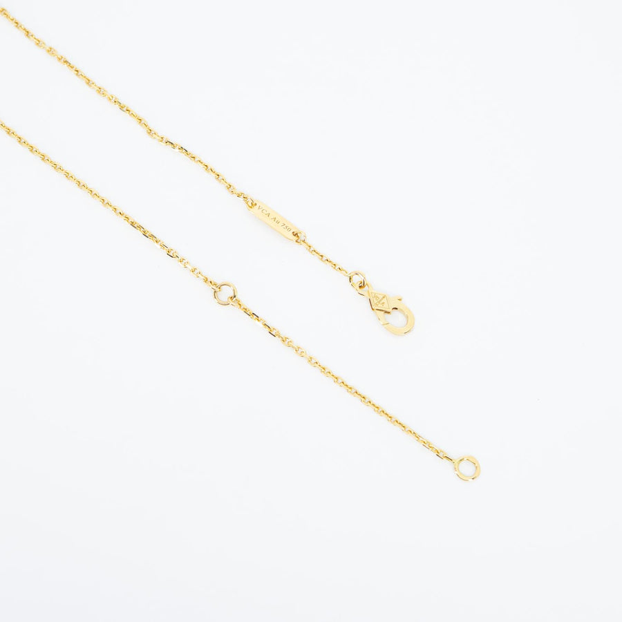 สร้อยและจี้ Van Cleef & Arpels Vintage Alhambra pendant, Mother-of-pearl 18K Yellow Gold Size 37-41.5cm.# (Used) #vrvanl 7085