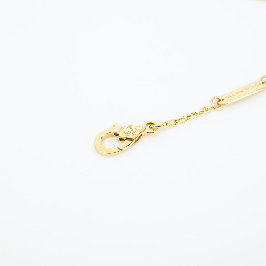 สร้อยและจี้ Van Cleef & Arpels Vintage Alhambra pendant, Mother-of-pearl 18K Yellow Gold Size 37-41.5cm.# (Used) #vrvanl 7085