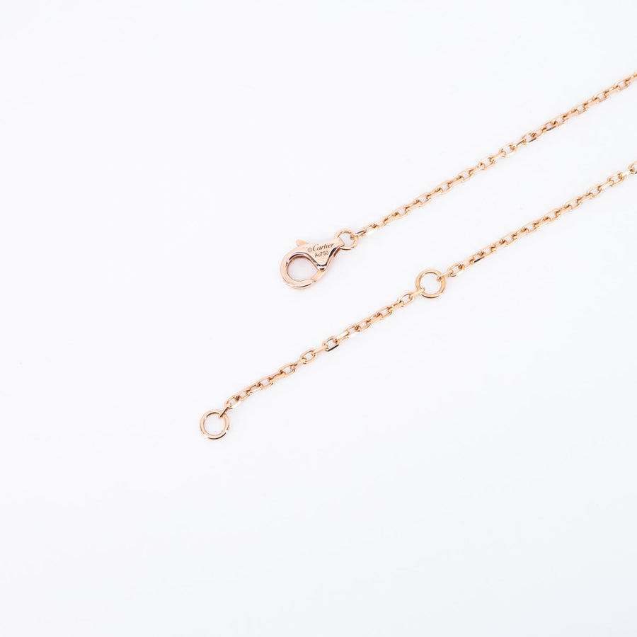 **Hold k’Tingtong**สร้อยและจี้ Cartier Love pendant, paved necklace 18K Rose Gold Size 38-41cm.# (Used) #vrcanl 7083