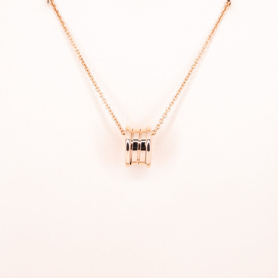 สร้อยและจี้ Bvlgari B.zero1 necklace and pendant 18K Rose Gold Size 38.5/41/43.5/46cm.# (Used) #vrbvnlim 7097