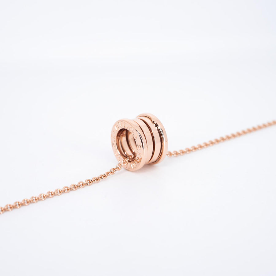 สร้อยและจี้ Bvlgari B.zero1 necklace and pendant 18K Rose Gold Size 38.5/41/43.5/46cm.# (Used) #vrbvnlim 7097