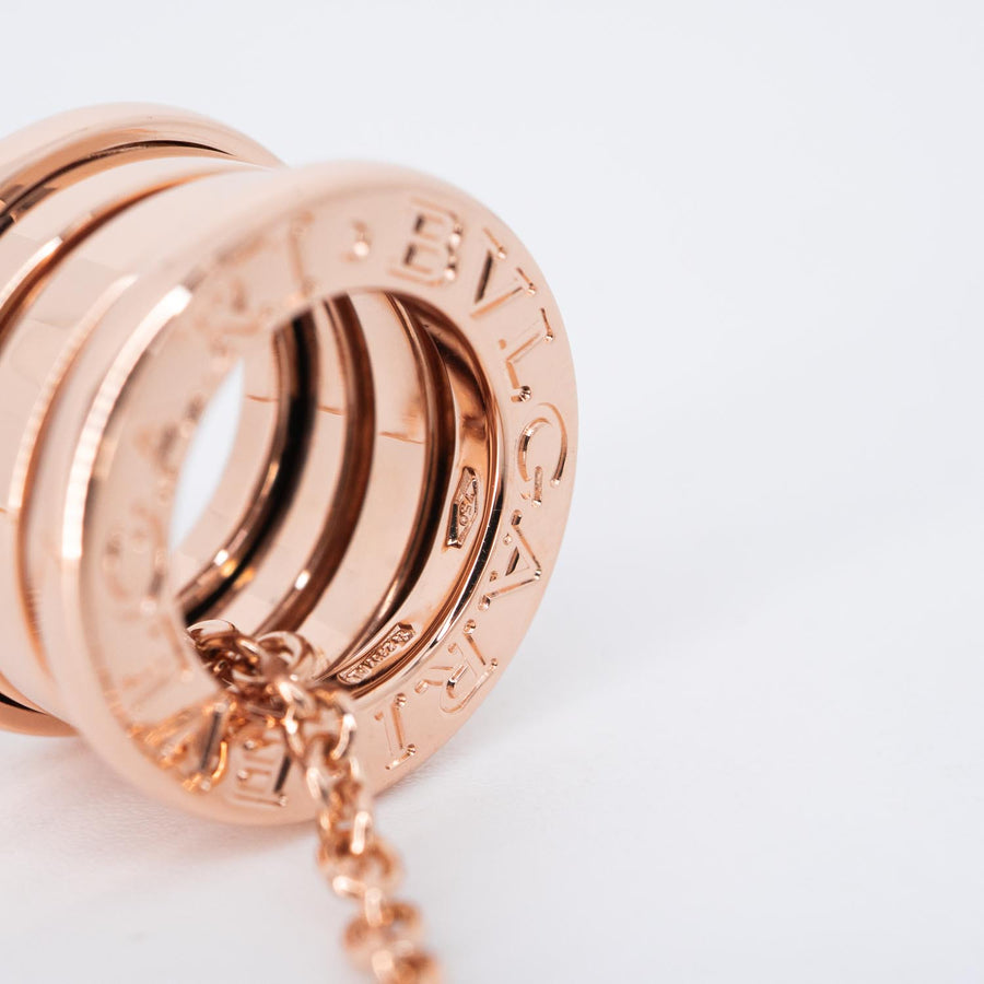 สร้อยและจี้ Bvlgari B.zero1 necklace and pendant 18K Rose Gold Size 38.5/41/43.5/46cm.# (Used) #vrbvnlim 7097